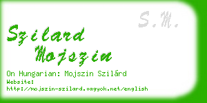 szilard mojszin business card