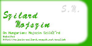 szilard mojszin business card